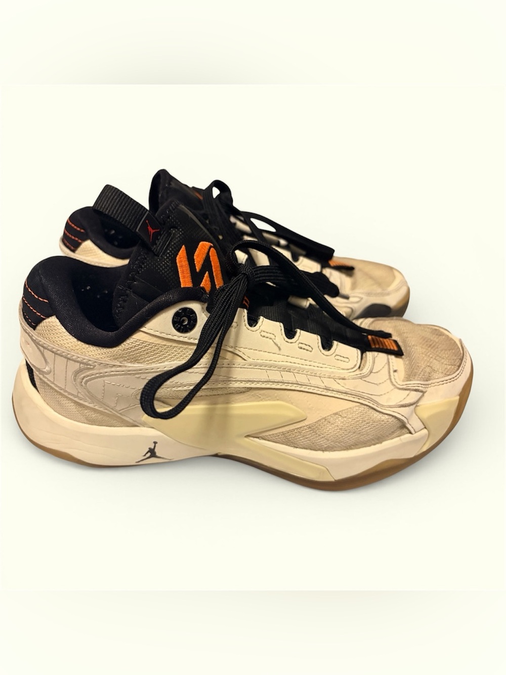 Jordan Luka 2 Cream Black Orange Basketball Shoes Size 7